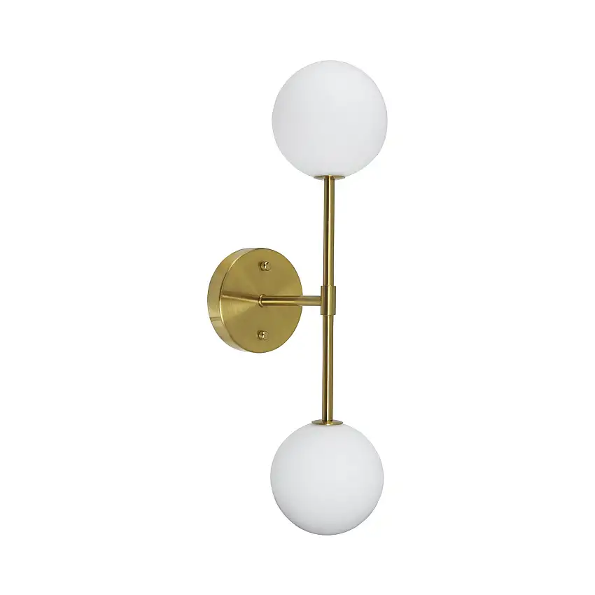 Vägglampa PR HomeSigma DOpal/Mässing