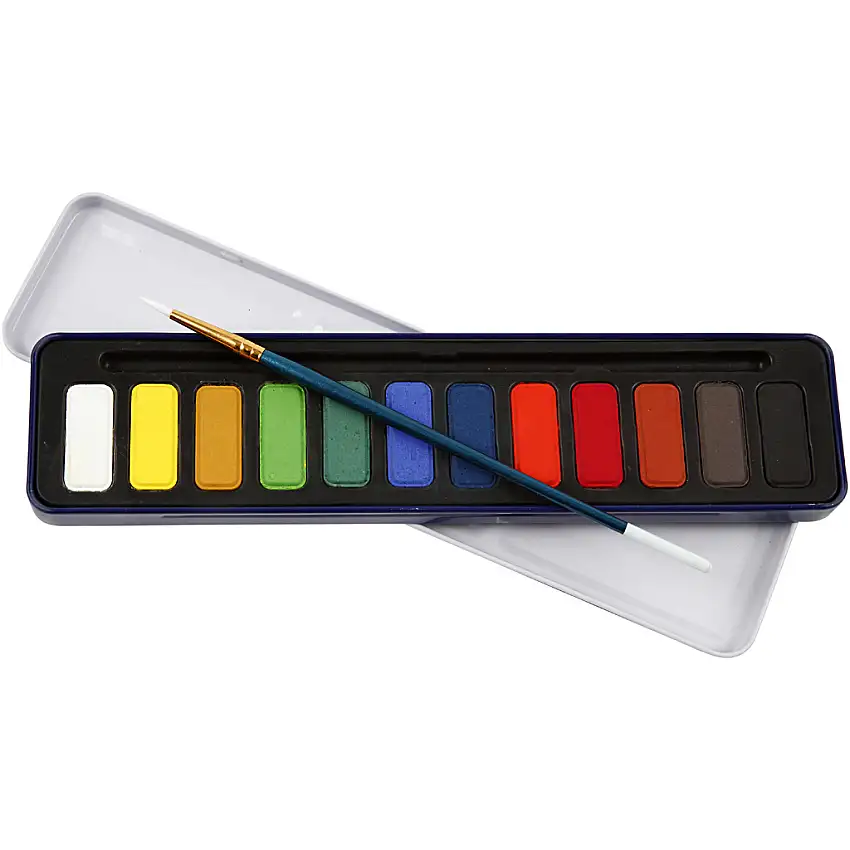 Akvarellset Creativ CompanyStl 12x30 mm 12 Färg/1 Förp