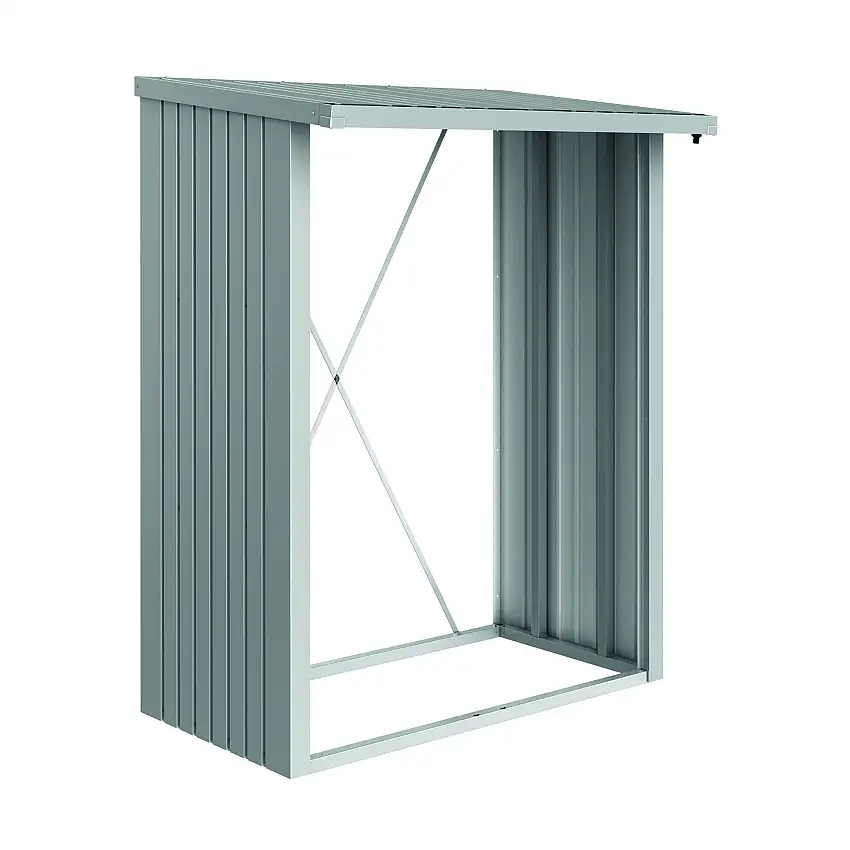 Vedförråd BiohortWoodstock 150Metallic Silver