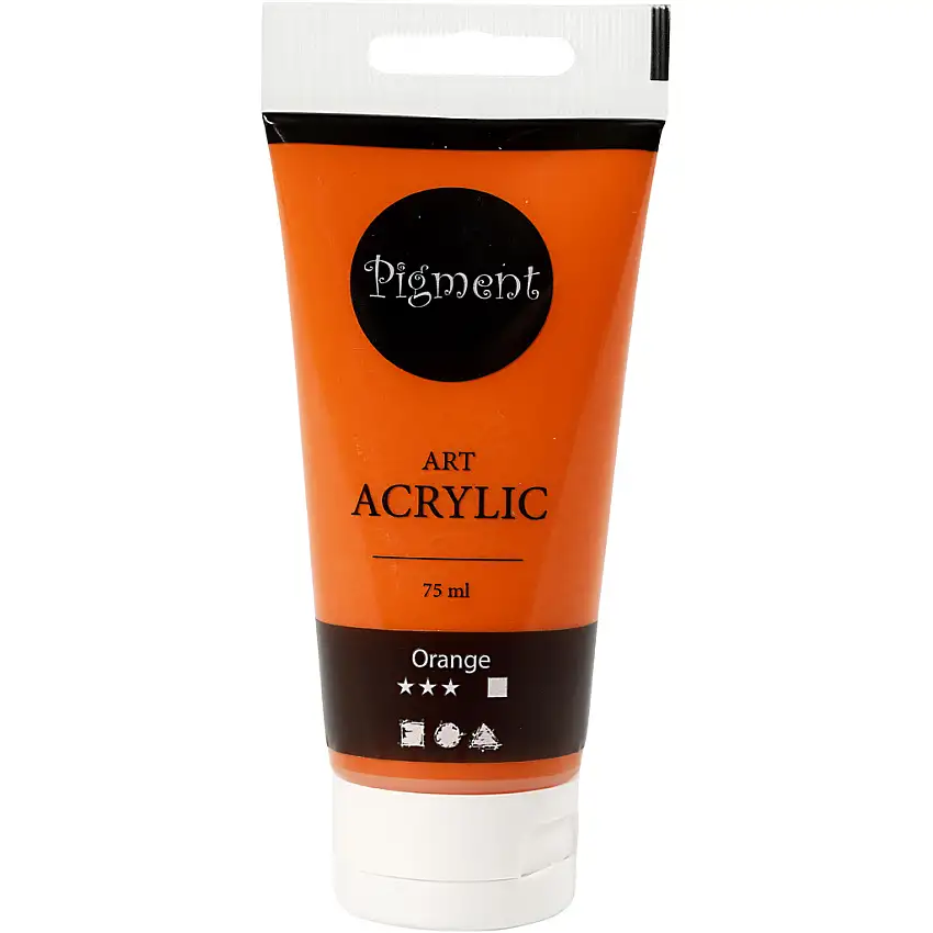 Akrylfärg Creativ CompanyPigment Art 75 ml/1 FlaskaOrange, Täckande