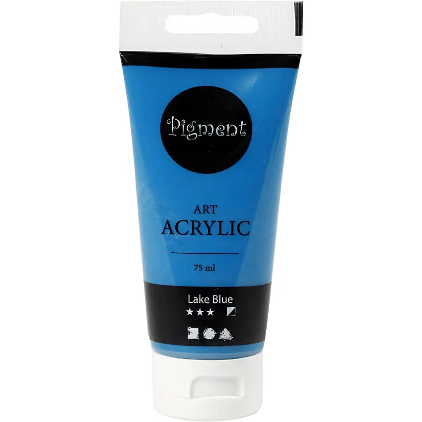 Akrylfärg Creativ CompanyPigment Art 75 ml/1 FlaskaLake Blue, Semi Opaque