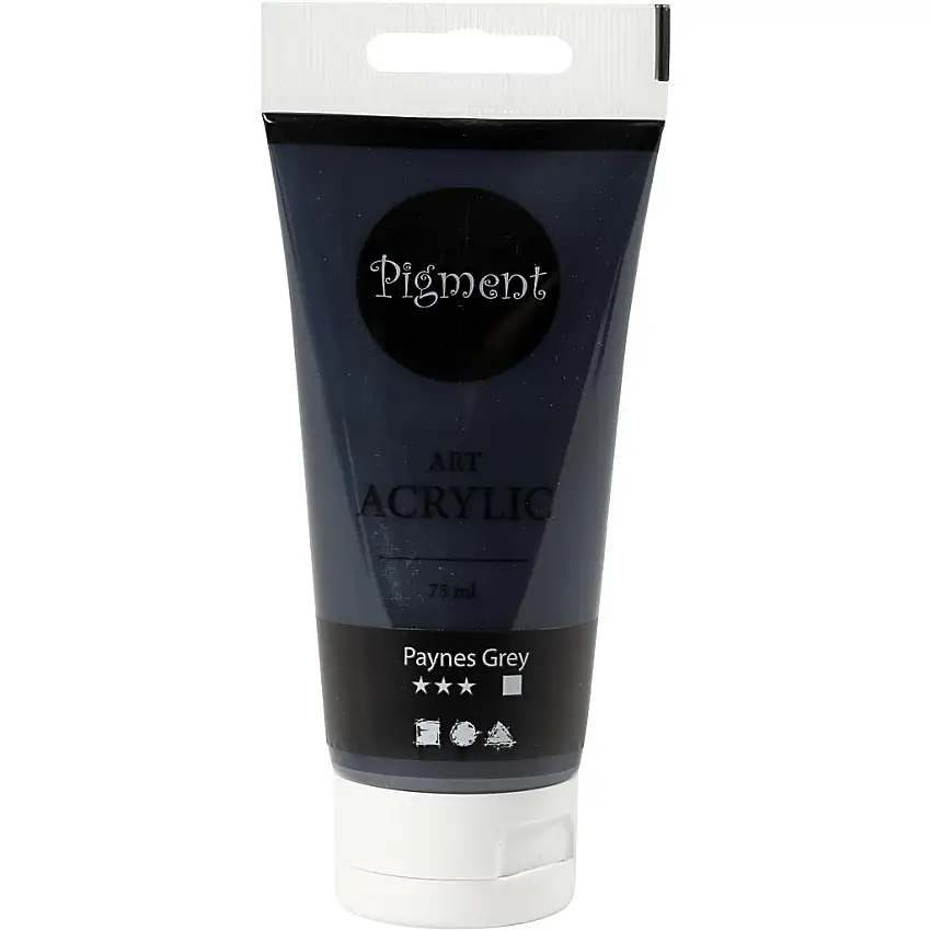 Akrylfärg Creativ CompanyPigment Art 75 ml/1 FlaskaPaynes Grey, Transparent