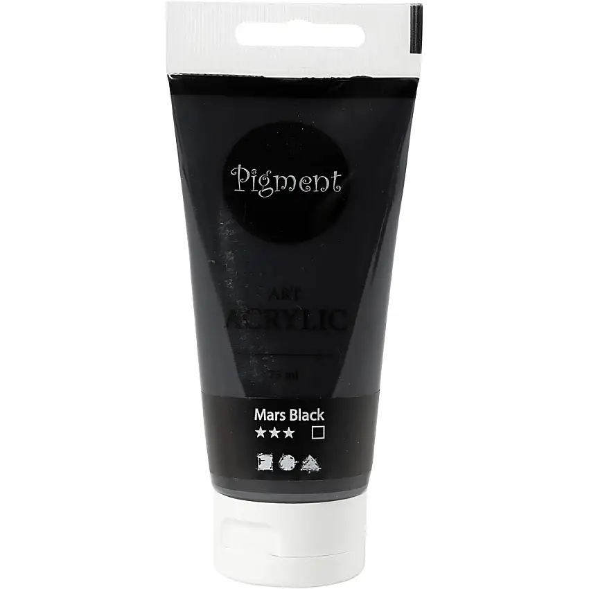 Akrylfärg Creativ CompanyPigment Art 75 ml/1 FlaskaMars Black, Täckande
