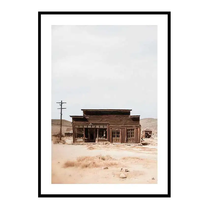 Poster GallerixWooden House In DesertStorlek: 70x100 cm