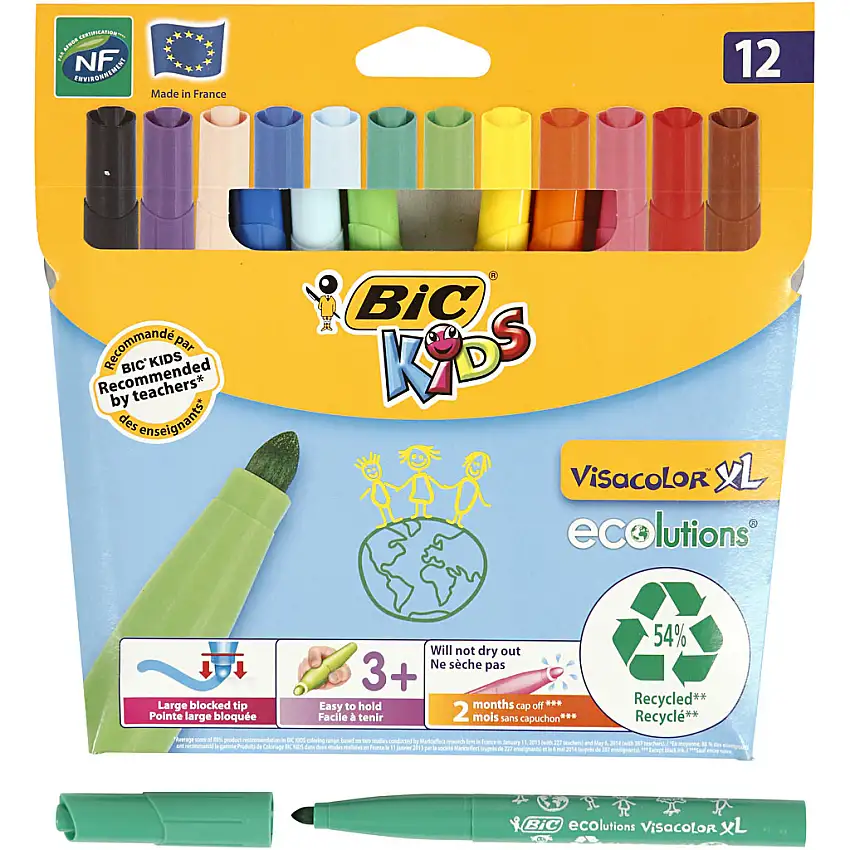 Tusch Creativ CompanyVisa Color Spets 3 mm 1 FörpMixade färger, 12 st