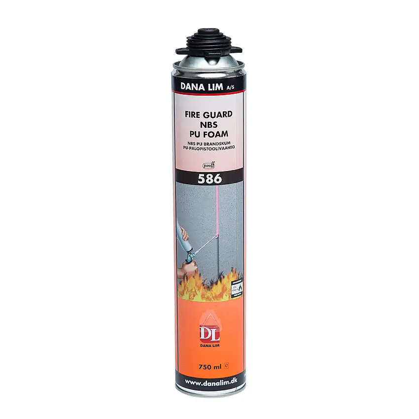 Brandfogskum DanalimDana Nbs Pu 586 Fire Guard Prof 750 ml för Byggfog & Butyltätning
