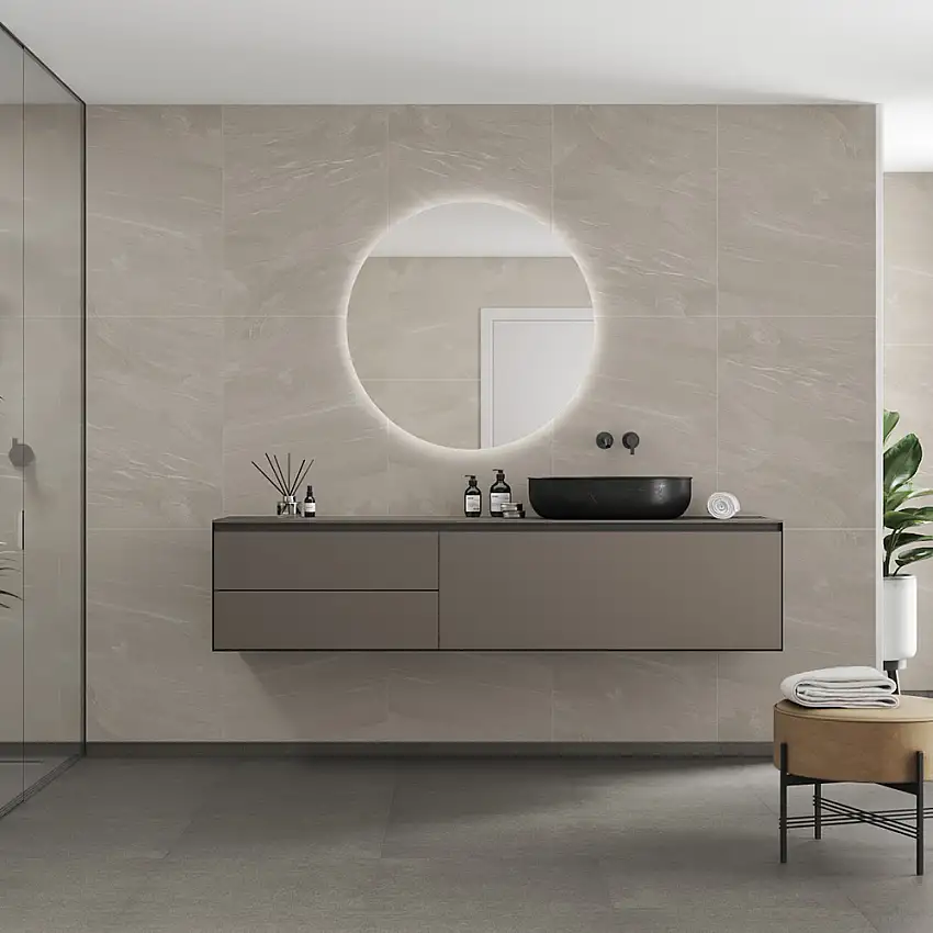 Våtrumsskiva Fibo4008-M6080 Beige Stone 10x620x2400 mm