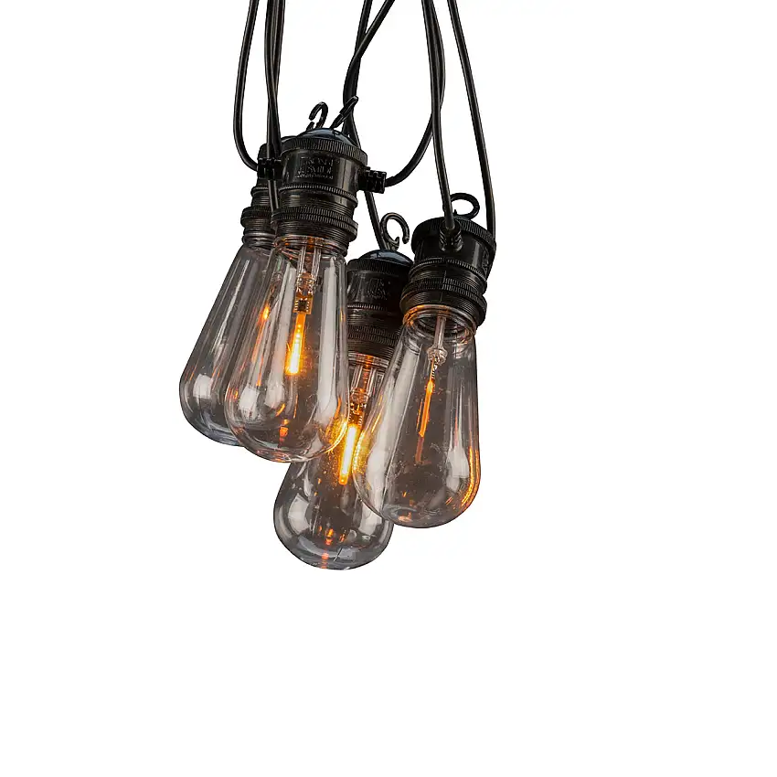 Ljusslinga Gnosjö KonstsmideE27 10 LED Svart/Klar