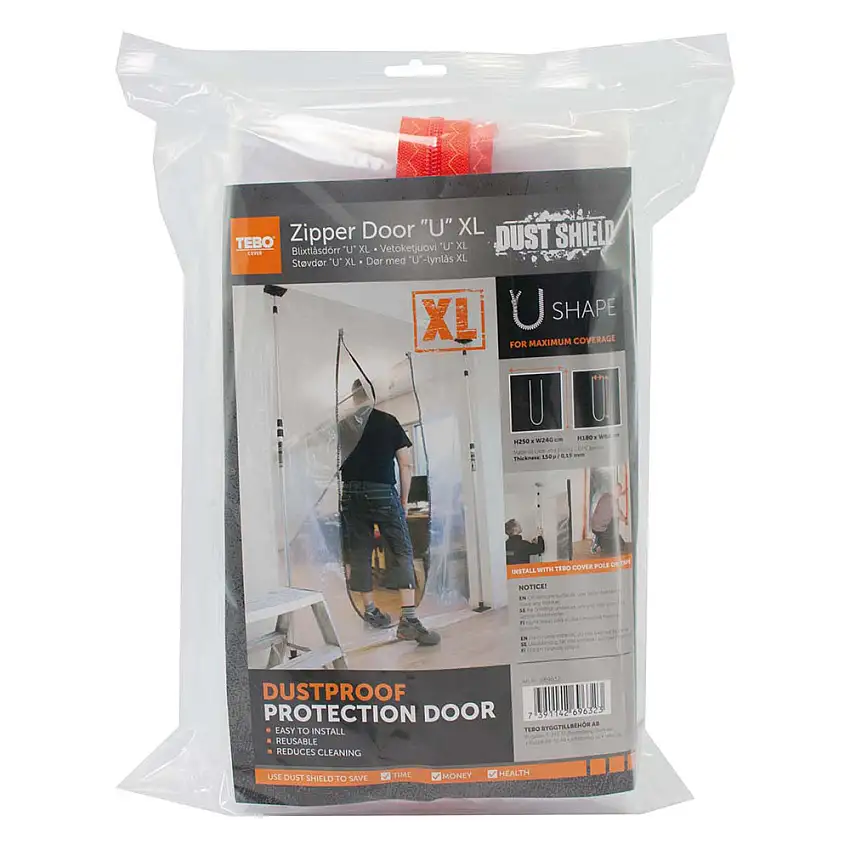 Blixtlåsdörr TeboCover U XL Cover 2,15x2,24
