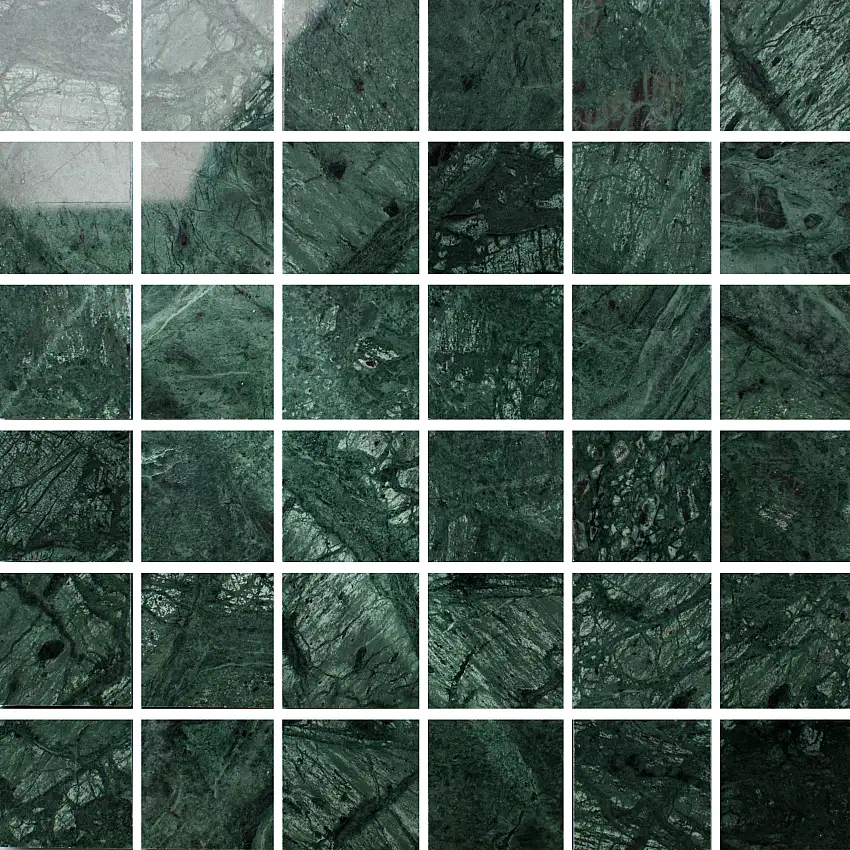 Marmor ArredoVerde Guatemala Grön Polished 5x5 cm