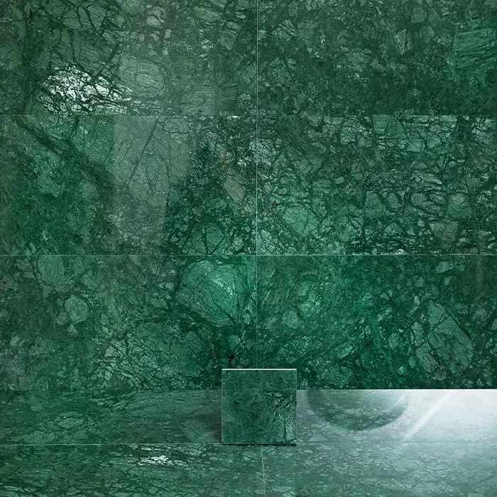 Marmor ArredoVerde Guatemala Grön Polerad 15x15 cm