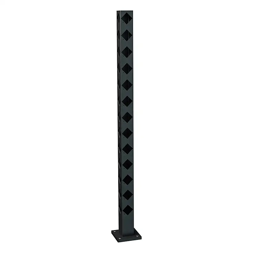 Hörnstolpe RecalStaket BolmenHöjd: 1255 mm, Svart