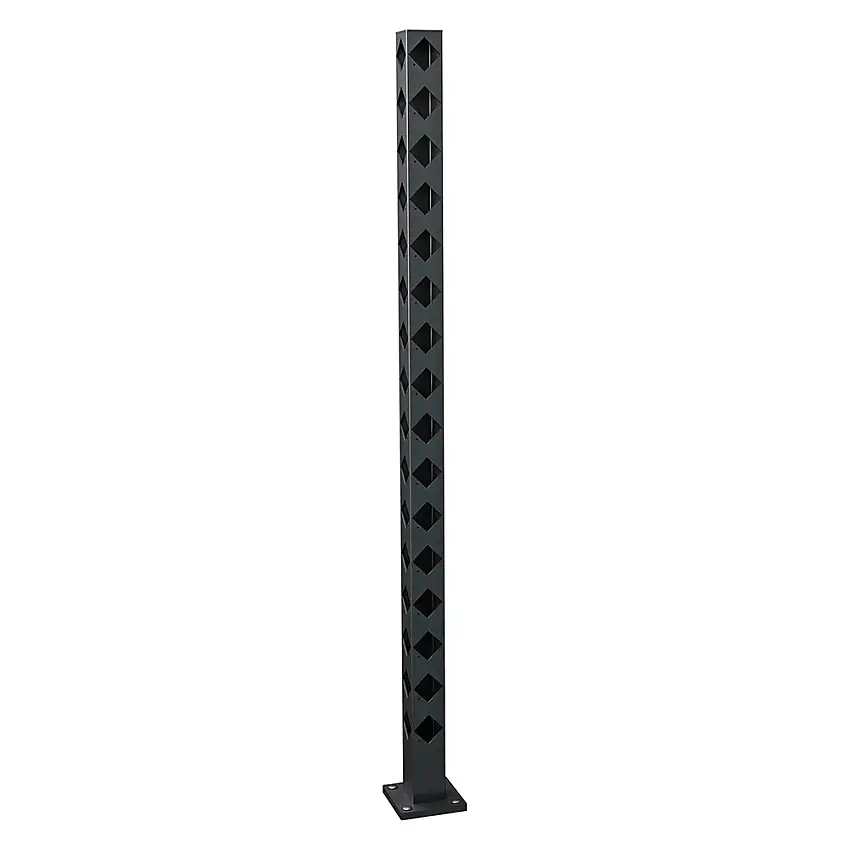 Hörnstolpe RecalStaket BolmenHöjd: 1510 mm, Svart