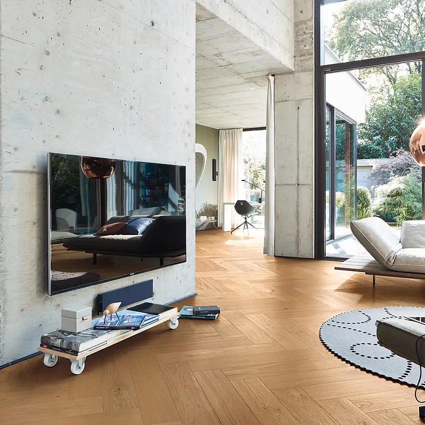 Härdat Trägolv Fiskben MeisterLindura HS 500 Classic Pure Oak 8928