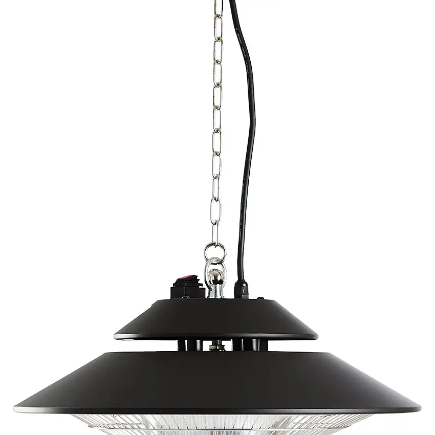 Infravärmare OutfitBella Fjärrkontrollstyrd Hängande Terrassvärmare med Lampa
