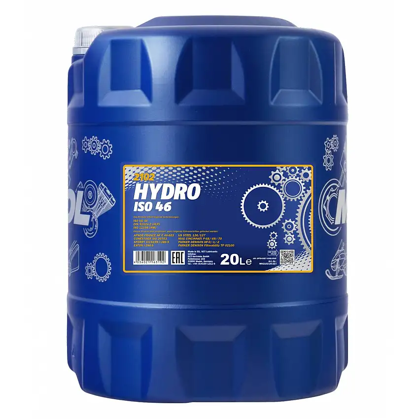 Hydralolja MannolMn2102 Hydro 46 Iso46 Din 51524-2208 L
