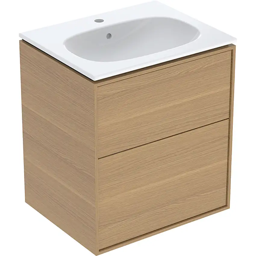 Tvättställsskåp IföSense Art Smal Design 60 med 2 LådorNaturek