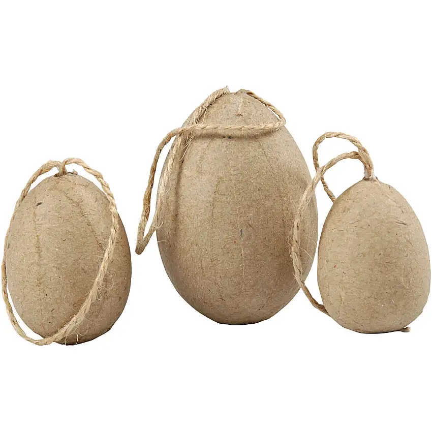 Ägg Creativ CompanyPapier Maché H3+4+5 cm 6 St/1 Förp