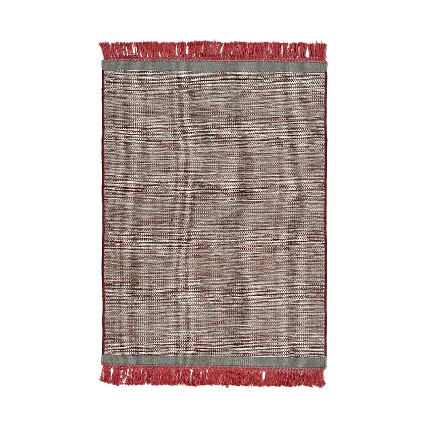 Flatvävd Matta D-signCape LemlandGrå/Röd, Mått: 170x240 cm