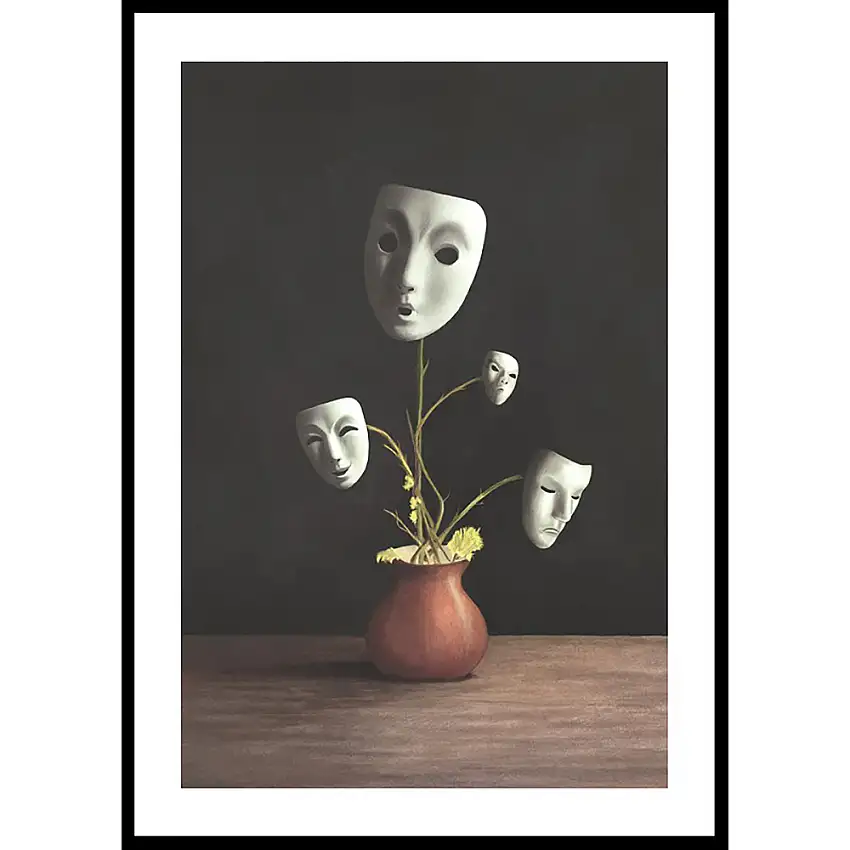 Poster GallerixPlant With Theatrical Masks