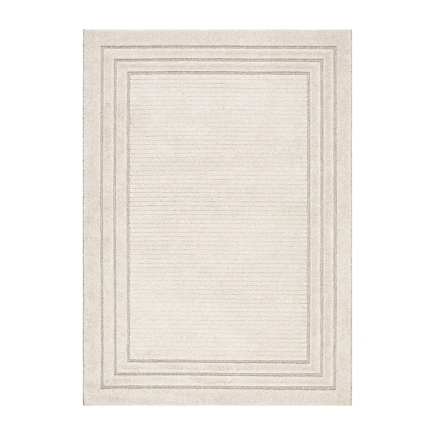 Ryamatta KM CarpetsNature Frame Modern Creme Natur VitCreme, 200x290 cm