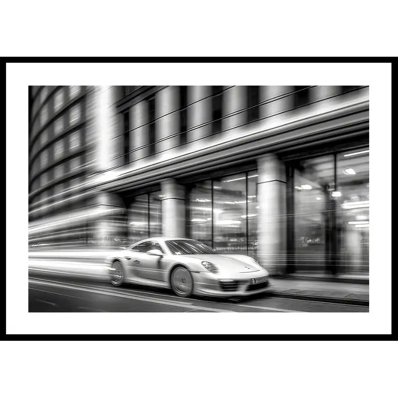 Poster GallerixPorsche 911 In Motion B&W