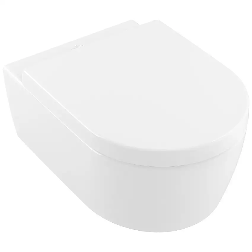 Vägghängd Toalettstol Villeroy & BochAventoVit Alpin, utan Ceramic Plus Standardsits