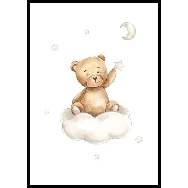 Poster GallerixTeddy Bear Picking Stars70x100 cm