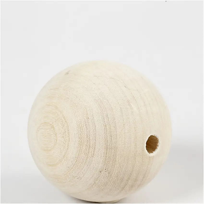Träpärlor Creativ Company60 mm Hålstl 9 mm 3 St/1 Förp