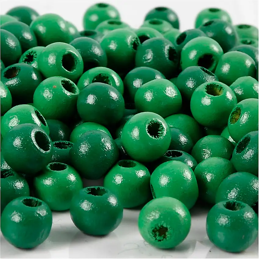 Träpärlor Creativ Company8 mm Hålstl 2 mm 15 g/1 FörpGrön