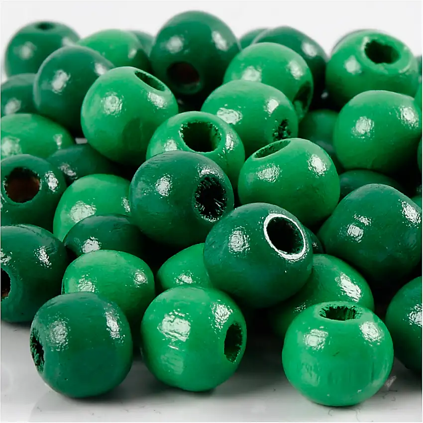 Träpärlor Creativ Company10 mm Hålstl 3 mm 20 g/1 FörpGrön