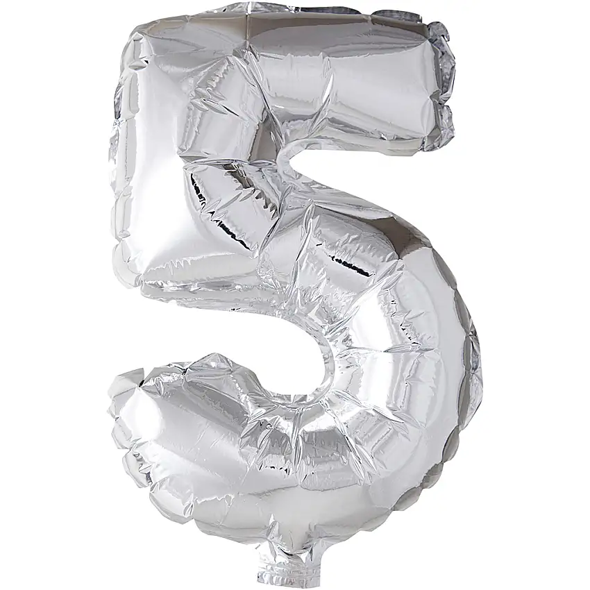 Folieballong Creativ CompanySilver 41 cm 1 stSiffra: 5