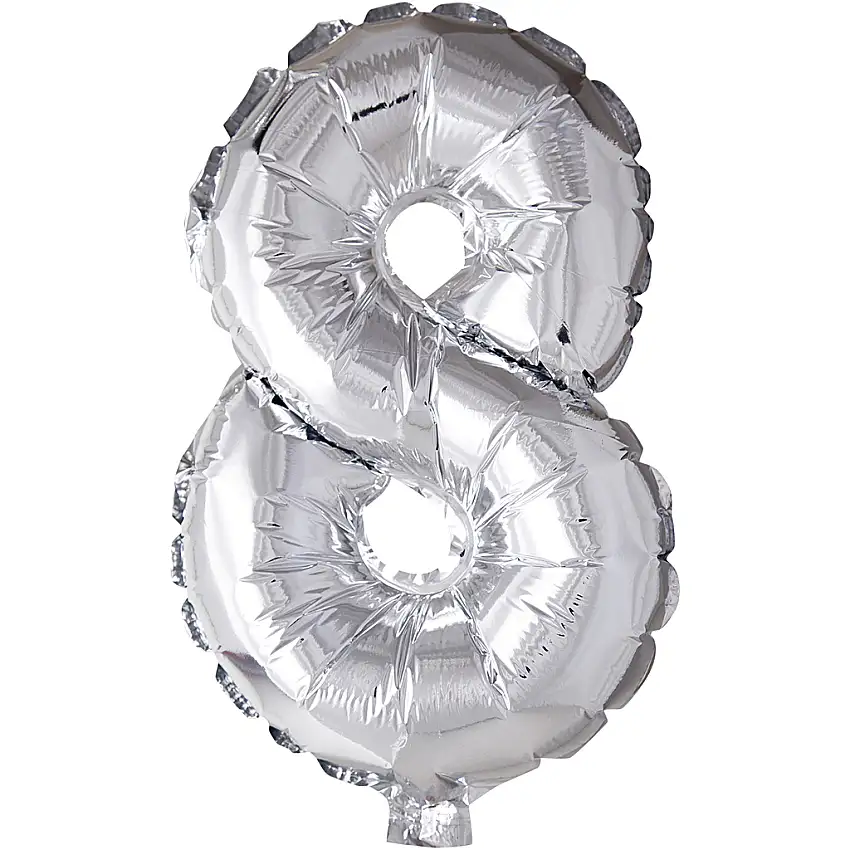 Folieballong Creativ CompanySilver 41 cm 1 stSiffra: 8