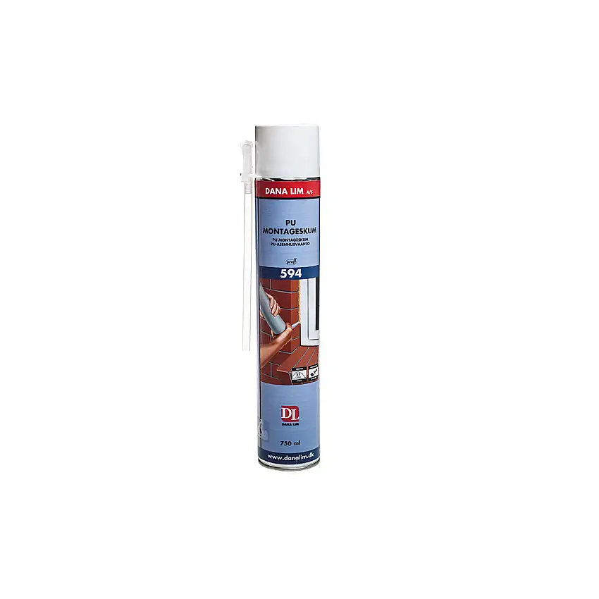 Montageskum DanalimProf Pu Dana 594 Polyuretan 750 ml för Byggfog & Butyltätning