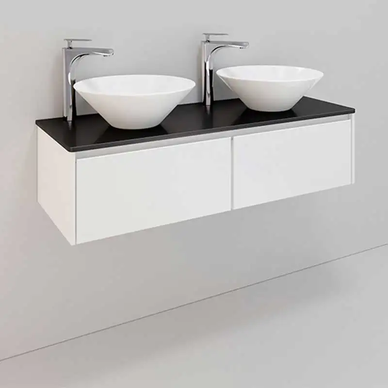 Tvättställsskåp NoroLifestyle Concept Loop 120 LågBxH: 120x34,5 cm, 2 lådor, Dubbla Tvättställ