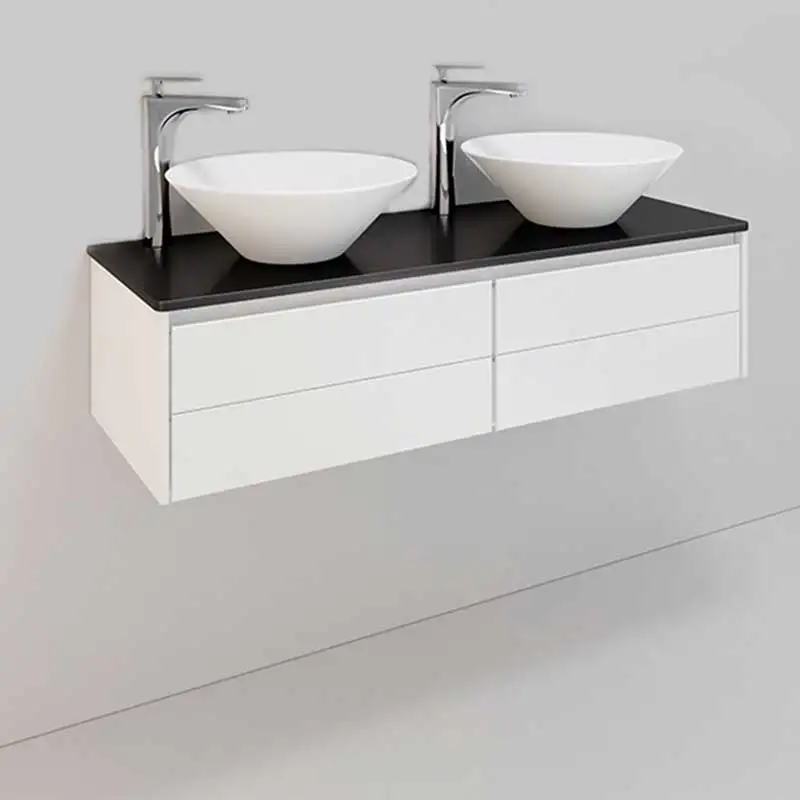 Tvättställsskåp NoroLifestyle Concept Loop 120 LågBxH: 120x34,5 cm, 4 lådor, Dubbla Tvättställ