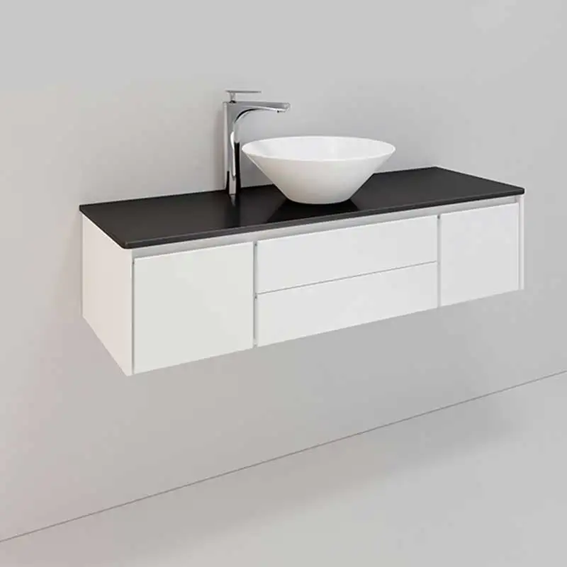 Tvättställsskåp NoroLifestyle Concept Loop 120 LågBxH: 120x34,5 cm, 4 lådor, Centrerat Tvättställ