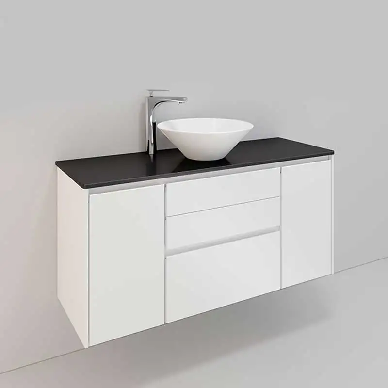 Tvättställsskåp NoroLifestyle Concept Loop 120 HögBxH: 120x61,5 cm, 3 lådor, 2 luckor, Centrerat Tvättställ