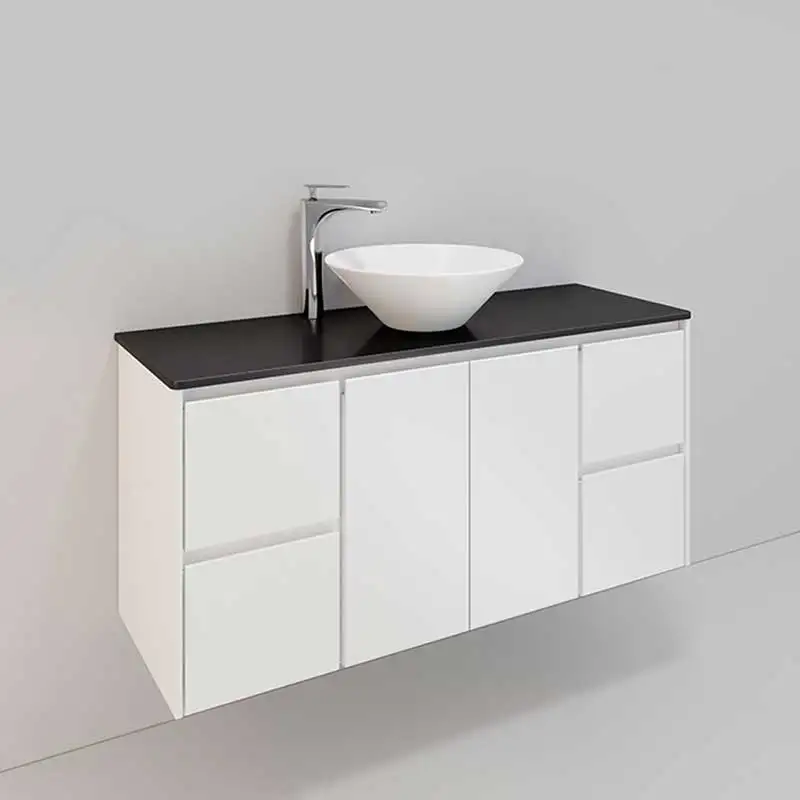Tvättställsskåp NoroLifestyle Concept Loop 120 HögBxH: 120x61,5 cm, 4 lådor, 2 luckor, Centrerat Tvättställ