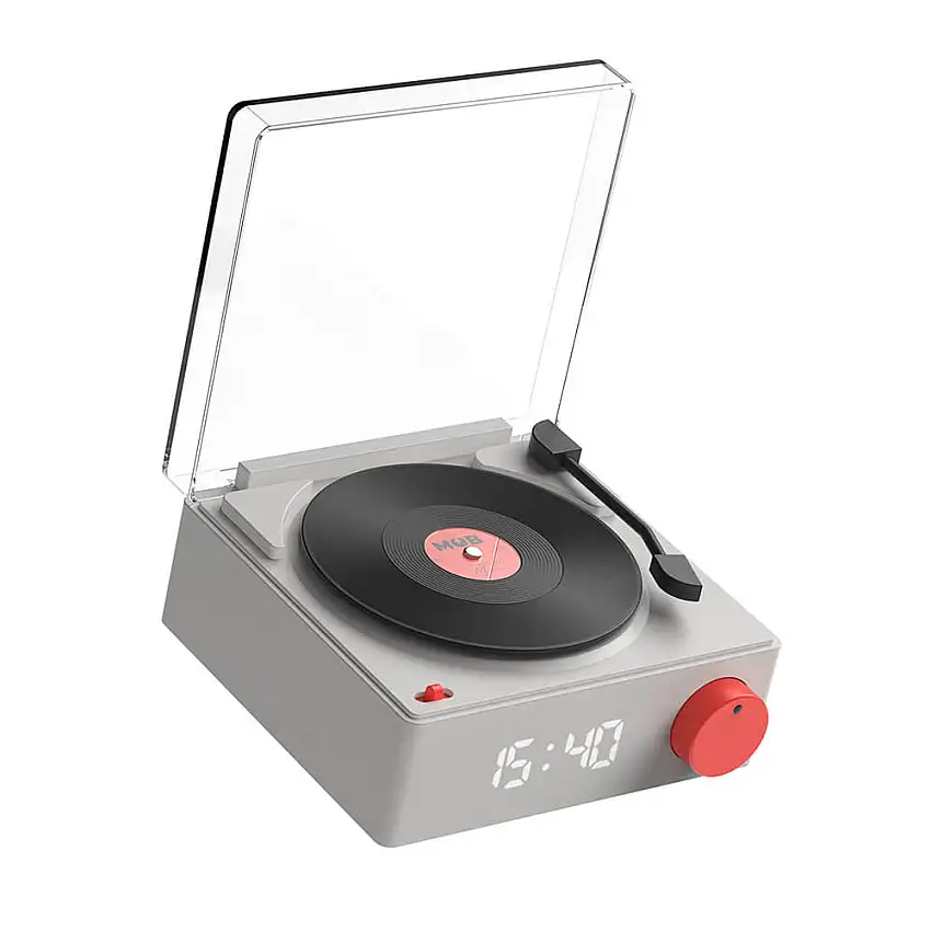 Högtalare Väckarklocka Mobility On BoardVinyl RetroGrå