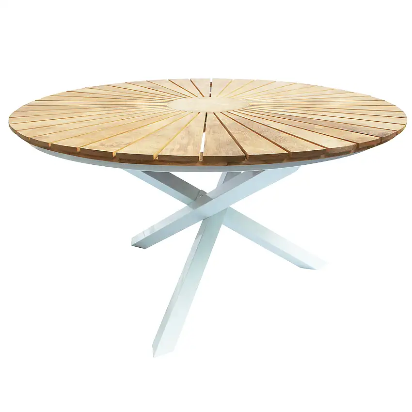 Utebord Venture HomeMexico Ø 140 cmVit/Teak
