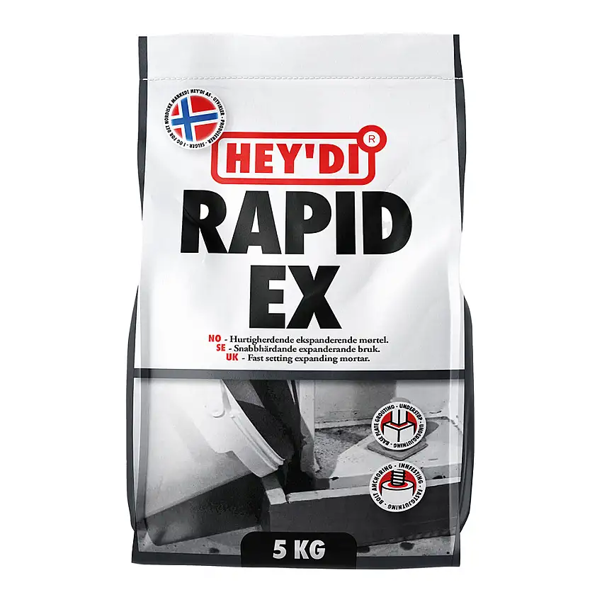 Expanderbetong HeydiRapid Ex Grå 5 kg