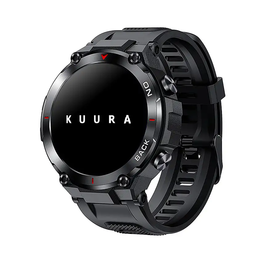 Smartwatch KuuraSport S5 GPS V3 Svart Löparklocka med Pulsmätare