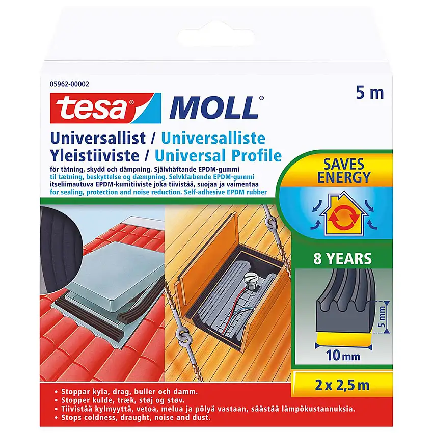 Universallist Tesa5 m x 10 mm x 5 mm