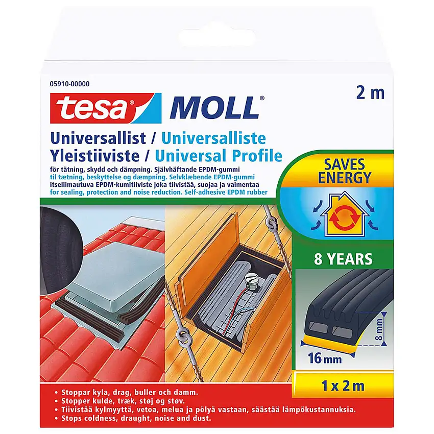 Universallist Tesa2 m x 16 mm x 8 mm