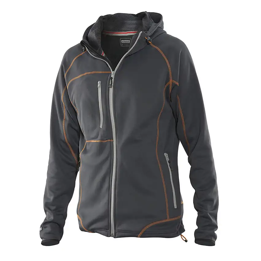 Hoodie JobmanDam 5177Storlek: XXL, Färg: Mörkgrå/Orange