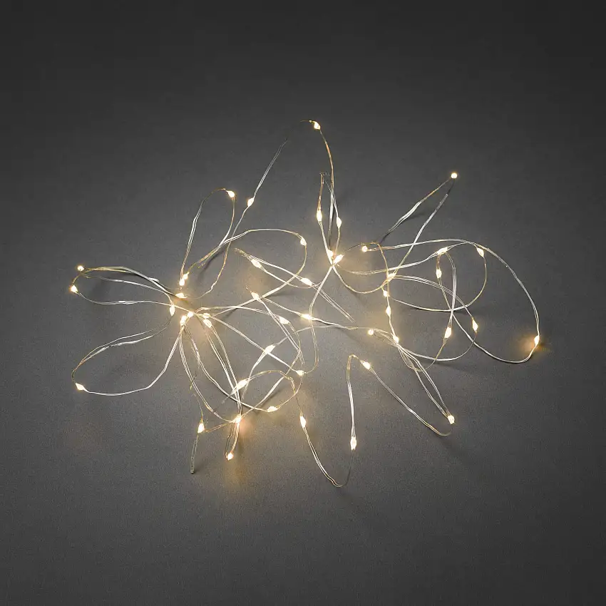 Ljusslinga Gnosjö KonstsmideAmber Micro-LED 9,9 mSilver