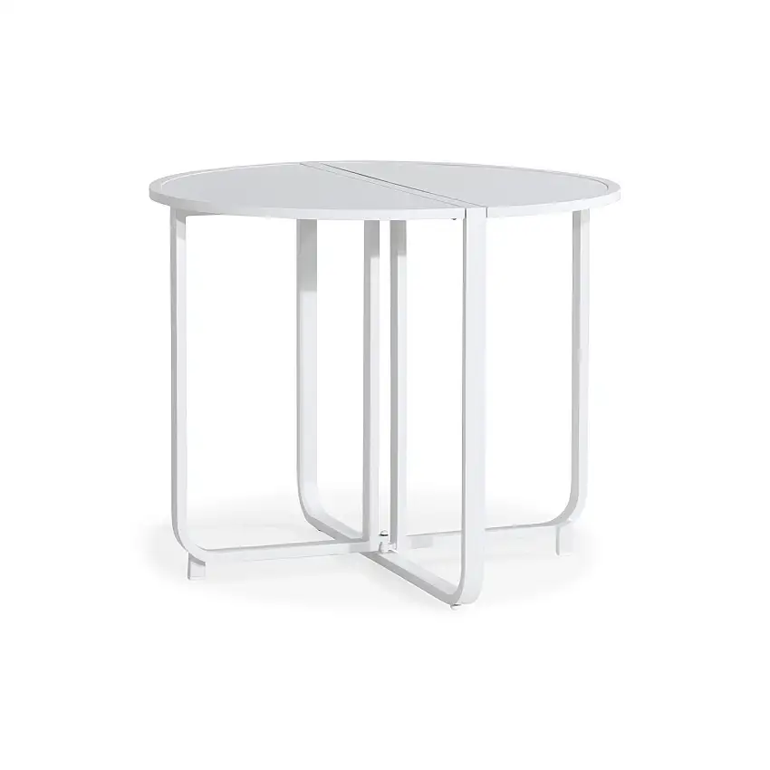 Cafébord Comfort GardenFlippy 90 cm Runt UtomhusVit