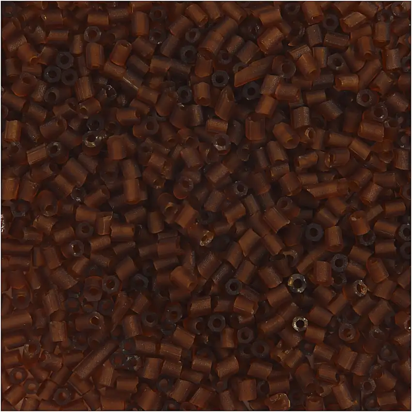Rörpärlor Creativ Company2-Cut D1,7 mm Stl 15/0 Hålstl 0,5 mm 1 FörpBrun, 0,5 Kg