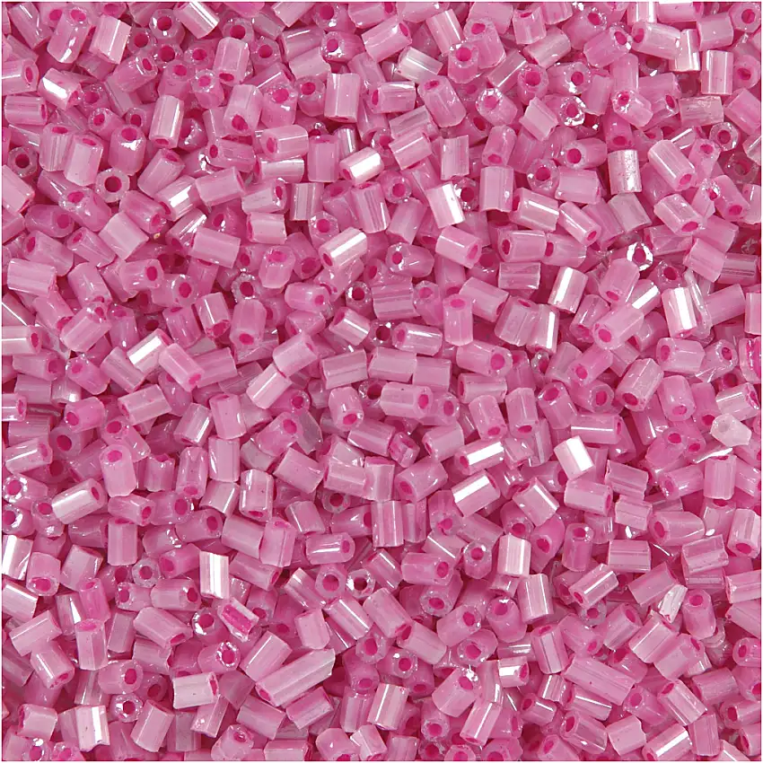 Rörpärlor Creativ Company2-Cut D1,7 mm Stl 15/0 Hålstl 0,5 mm 1 FörpRosa, 0,025 Kg